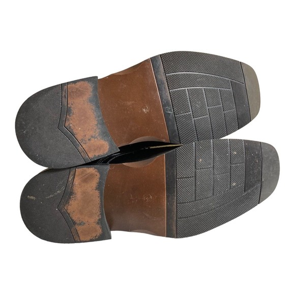 JF J Ferrar Men 11M Black Derby Lace Up Bicycle Toe Dress Shoe 014-2902 - Picture 6 of 7